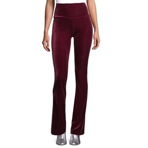 Norma Kamali Rich Burgundy Flare Pants
